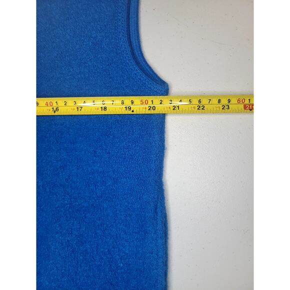 Vintage Lisa International Sweater Boiled Wool Sleeveless Cardigan Women's L - Picture 6 of 11